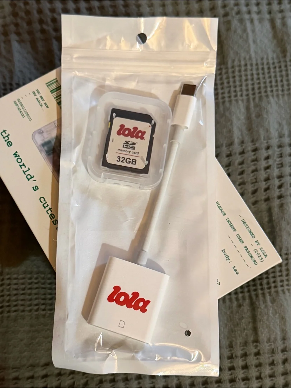 Lola Clear Shell Digital Camera + SD Card and Card Adapter